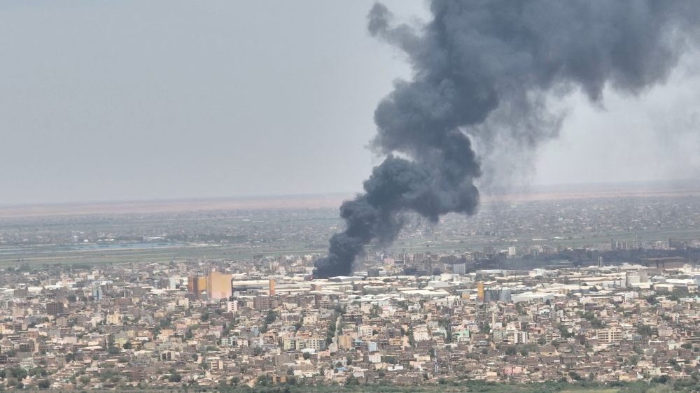 Drone footage shows clouds of black smoke over Bahri, also known as Khartoum North, Sudan, in this May 1, 2023 video obtained by Reuters. ― Handout via Reuters