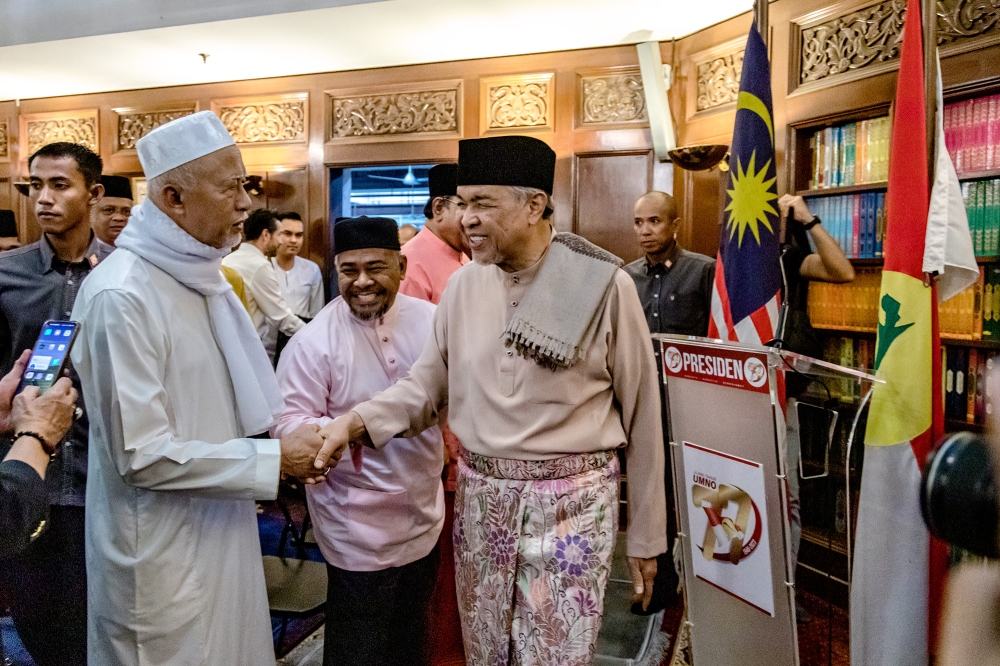 Umno president Datuk Seri Ahmad Zahid Hamidi attends the Umno 77th anniversary at World Trade Centre Kuala Lumpur May 11, 2023. — Picture by Firdaus Latif