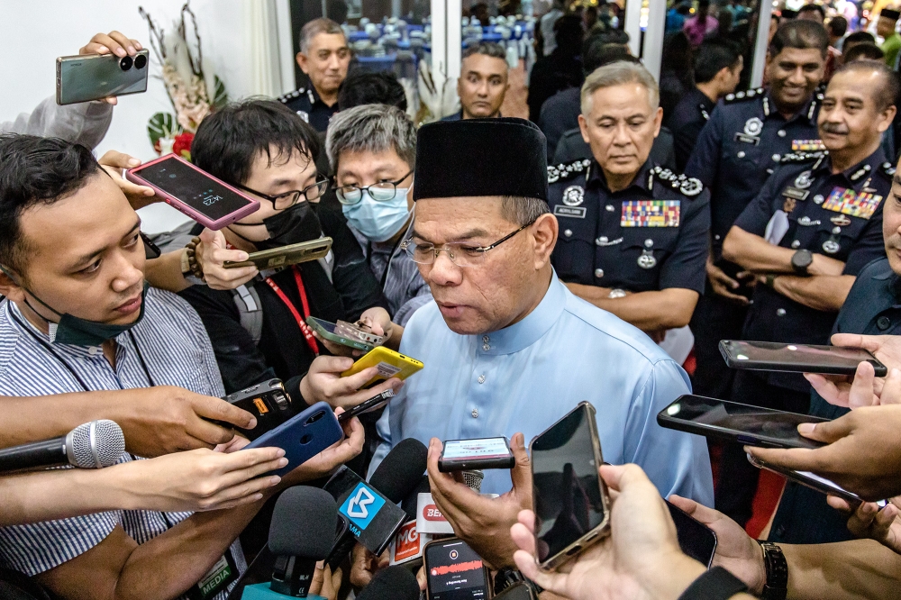 Datuk Seri Saifuddin Nasution Ismail was reported as saying that the unity government was the product of a very stable coalition, and that the aim would be to continue strengthening cooperation among its various member parties. ― Picture by Firdaus Latif