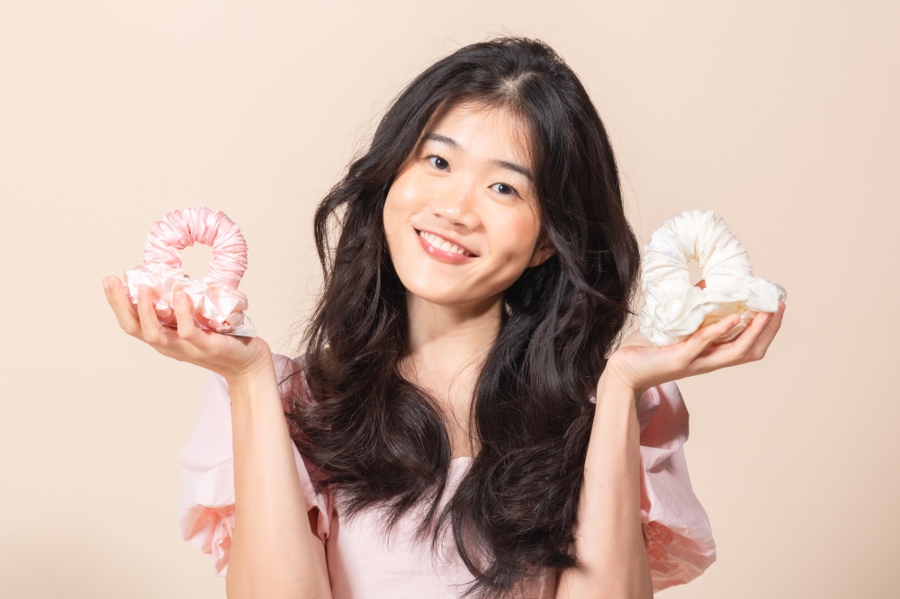 Fii Beauty founder Fion Foo with her products. — Picture courtesy of Fii Beauty