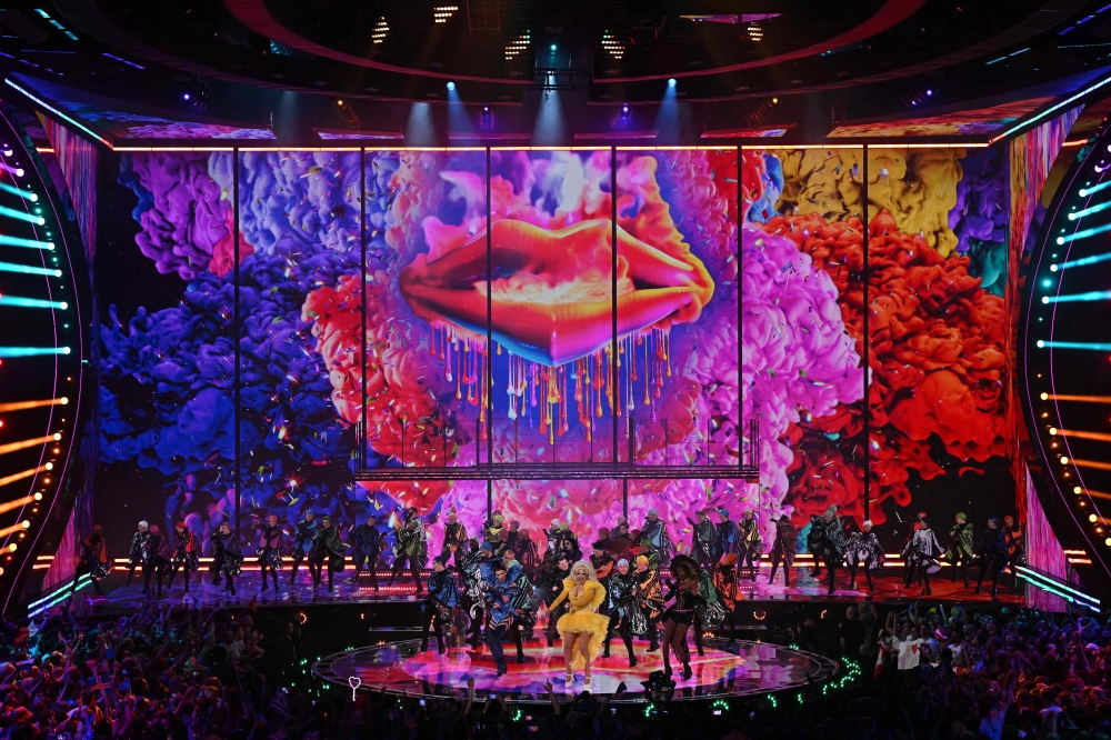 Eurovision Queens perform during a break in the second semi-final of the Eurovision Song contest 2023 at the M&S Bank Arena in Liverpool, northern England on May 11, 2023. — AFP pic