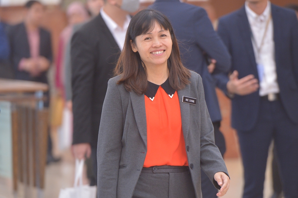 Deputy Communications and Digital Minister Teo Nie Ching  is seen at Parliament in Kuala Lumpur February 15, 2023. — Picture by Shafwan Zaidon