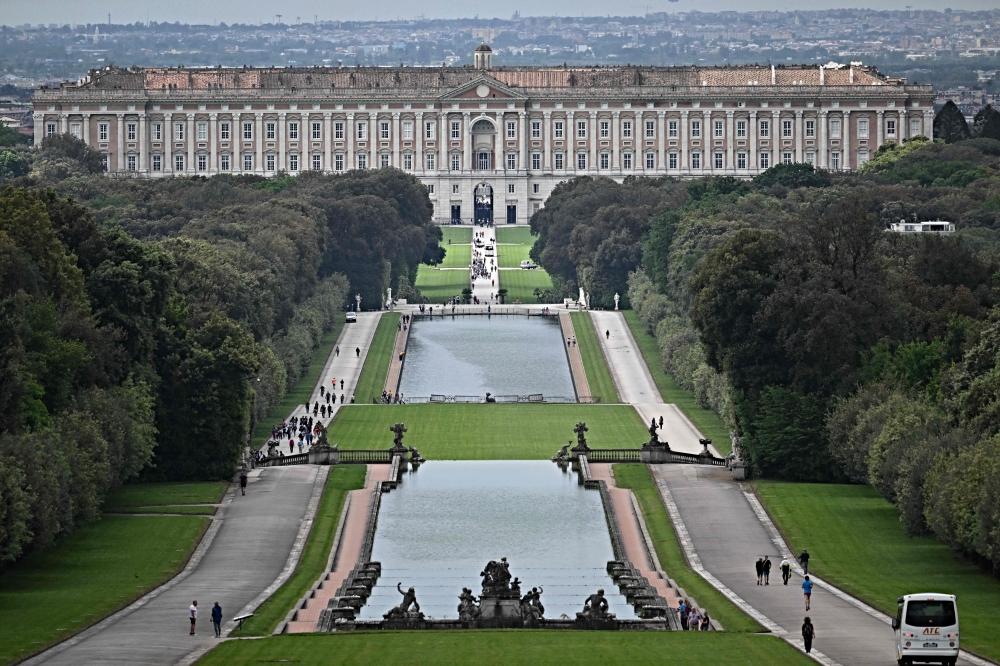 A view of the Royal Palace of Caserta, the residence of the Bourbon dynasty in Caserta, near Naples. — AFP pic