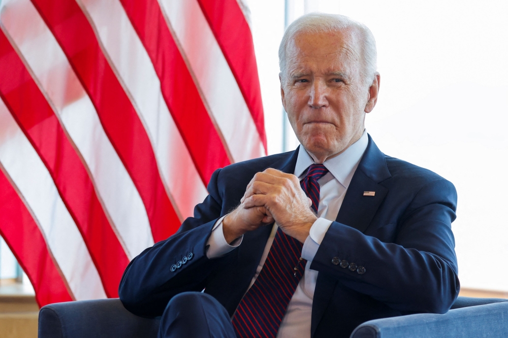 US President Joe Biden is planning to run for re-election. — Reuters pic