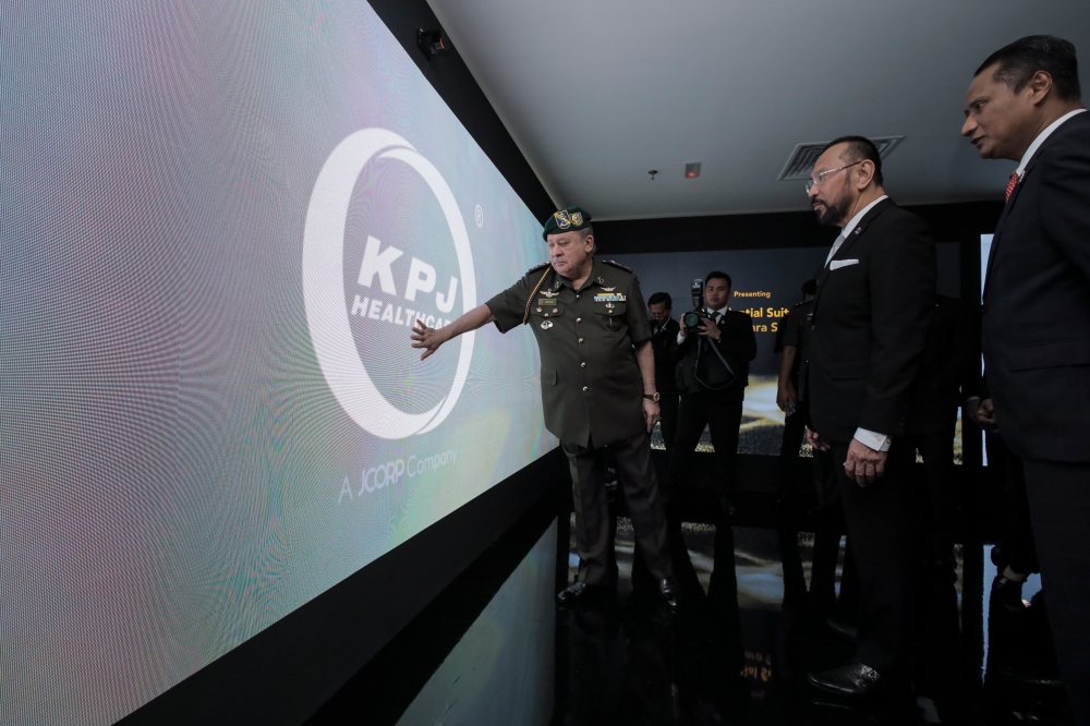 Sultan of Johor Sultan Ibrahim Sultan Iskandar is seen at the launch of KPJ Healthcare’s latest flagship Damansara Specialist Hospital 2 at Bukit Lanjan in Kuala Lumpur May 21, 2023. — Bernama pic