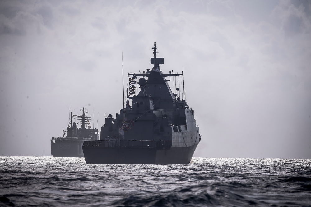 The Royal Malaysian Navy (RMN) demonstration at Lima 2023featured national maritime vessels and boats. — Picture by Hari Anggara