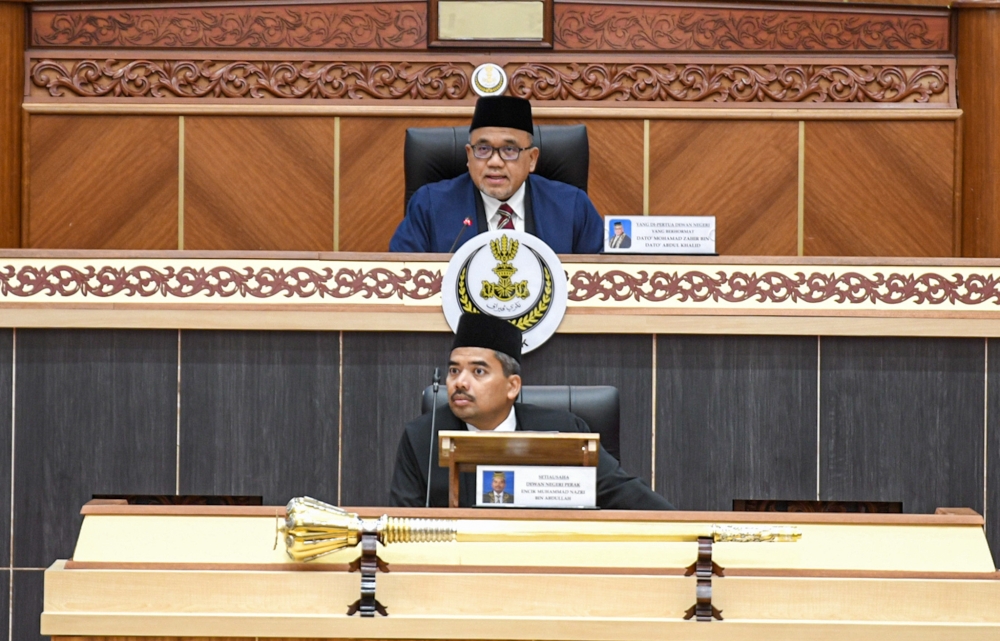 Perak Speaker Datuk Mohammad Zahir Abdul Khalid said the state assembly had decided last year that all assemblymen and government officials present for the state assembly sitting must wear a tie. ― Picture by Farhan Najib