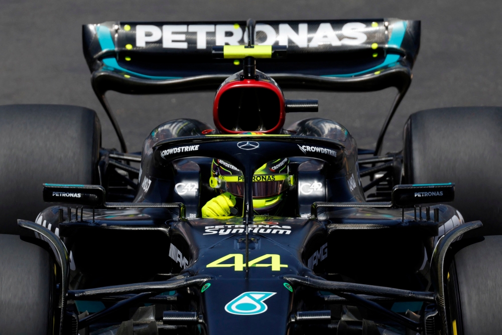 Mercedes’ Lewis Hamilton during practice at the Circuit de Monaco in Monte Carlo, Monaco, May 26, 2023. — Reuters pic