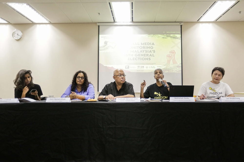 Wathshlah said Abdul Hadi himself was the sole individual with two posts reaching 'Level Three' severity, for his posts which were categorised as containing dehumanising and hostile language. ― Picture by Sayuti Zainudin