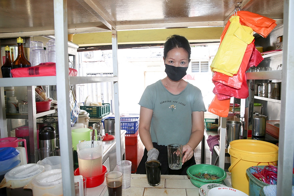 Madam Zhang operates the coffee shop with her husband Chia.