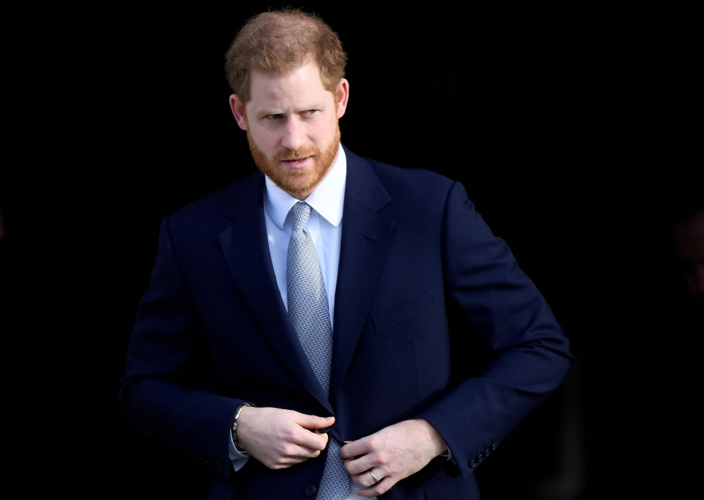 Prince Harry will become the first senior British royal to give evidence in court for 130 years when he testifies next week in his lawsuit against a newspaper group he accuses of unlawful behaviour. — Reuters pic