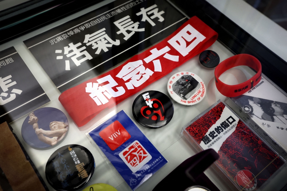 Items from the Tiananmen Square China uprising are pictured during a press preview of the Tiananmen June 4th Memorial permanent exhibition which opens June 2 in Manhattan, in New York City June 1, 2023. — Reuters pic
