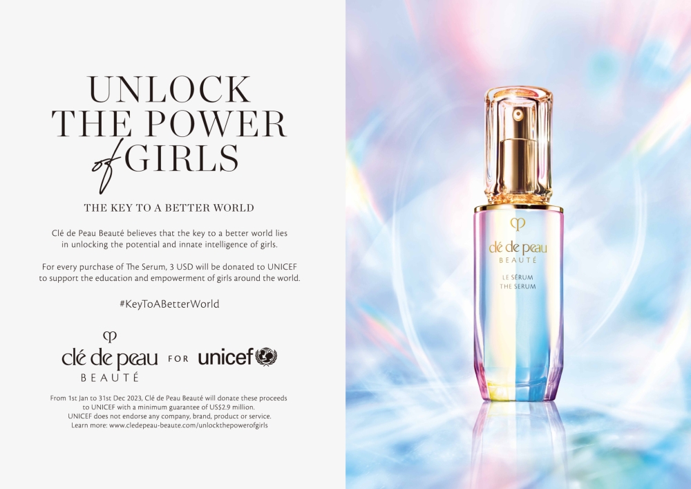 The two partners have worked together since 2019, with the partnership supporting Unicef’s work to tackle the root causes of gender inequality. — Picture courtesy of Clé de Peau Beauté