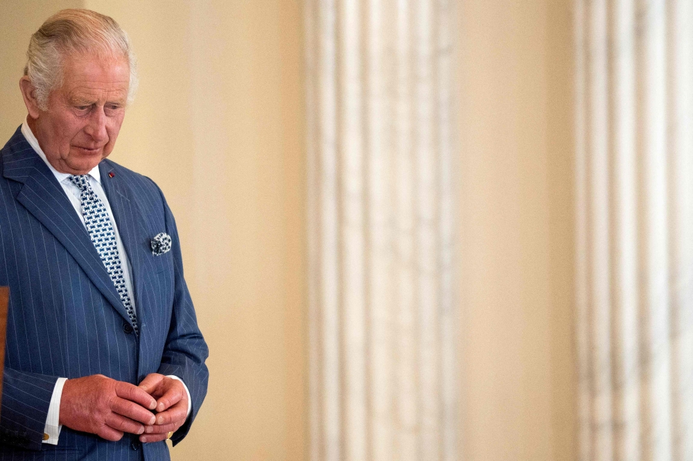 Britain’s King Charles III looks on at the Cotroceni Presidential Palace in Bucharest, on June 2, 2023. — AFP pic 