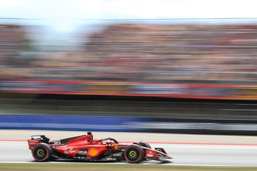 Ferrari's Monegasque driver Charles Leclerc takes part in the first free practice session of the Spanish Formula One Grand Prix at the Circuit de Catalunya on June 2, 2023 in Montmelo, on the outskirts of Barcelona. — AFP pic