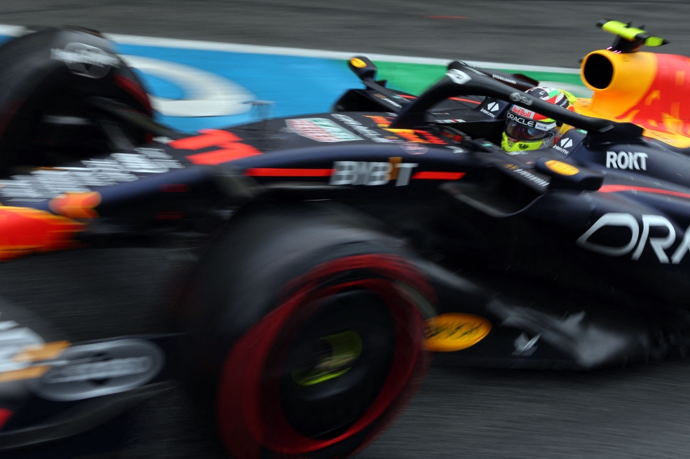 Red Bull's Mexican driver Sergio Perez competes in the qualifying session for the Spanish Formula One Grand Prix at the Circuit de Catalunya on June 3, 2023 in Montmelo, on the outskirts of Barcelona. — AFP pic