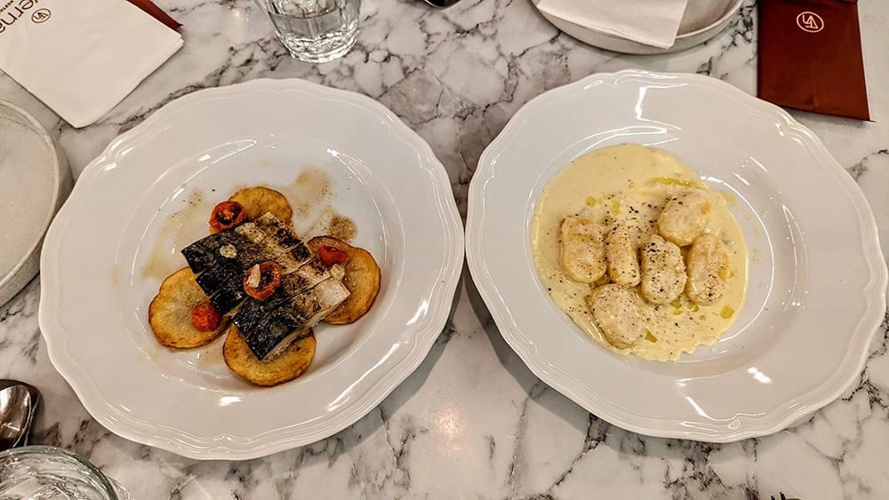 From the left: Saba Potato – Sicilian Style and a seriously good Homemade Gnocchi With Gorgonzola.