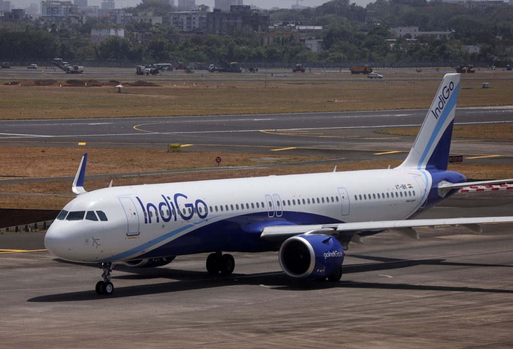 An IndiGo airlines passenger aircraft taxis on the tarmac at Chhatrapati Shivaji International airport in Mumbai May 29, 2023. — Reuters pic