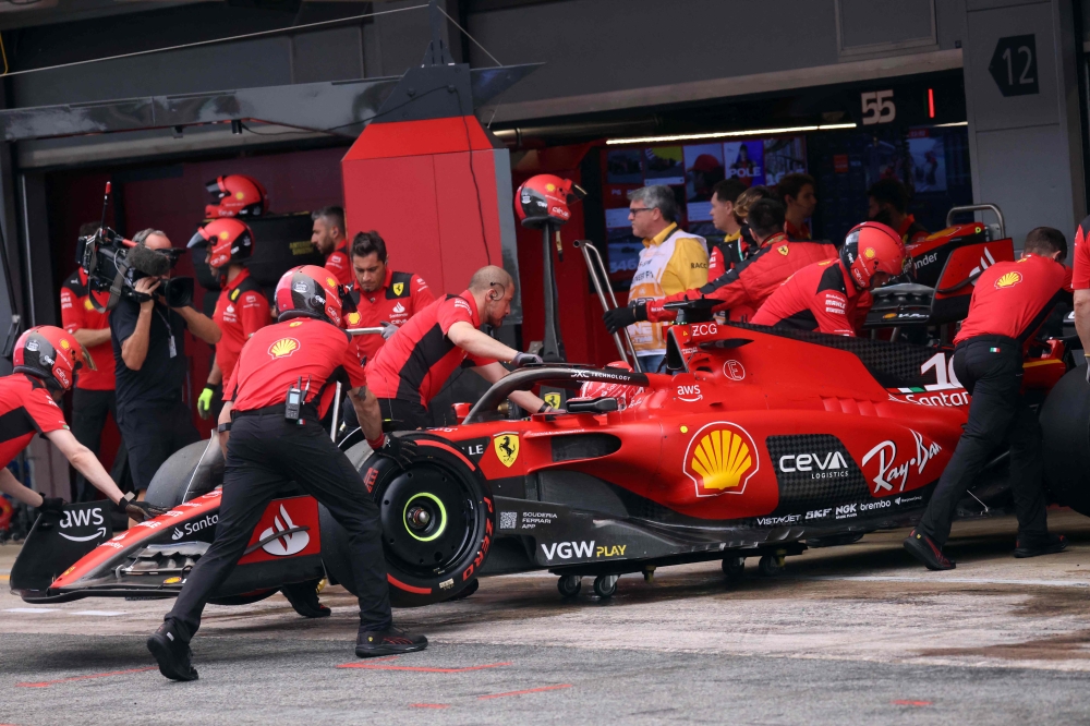 Ferrari's Monegasque driver Charles Leclerc gets in the box during the qualifying session for the Spanish Formula One Grand Prix at the Circuit de Catalunya in Montmelo June 3, 2023. — Picture by Nacho Doce/ Pool via AFP