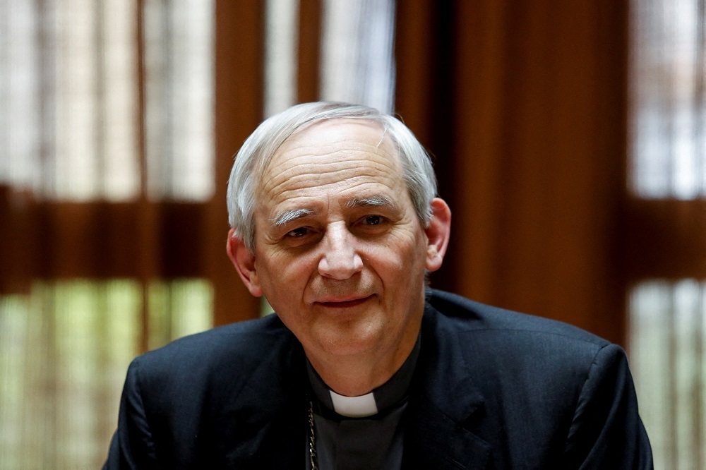 Cardinal Matteo Zuppi, President of Italian Episcopal Conference (CEI), holds a press conference at the end of the CEI General assembly, at the Vatican May 25, 2023. — Reuters pic