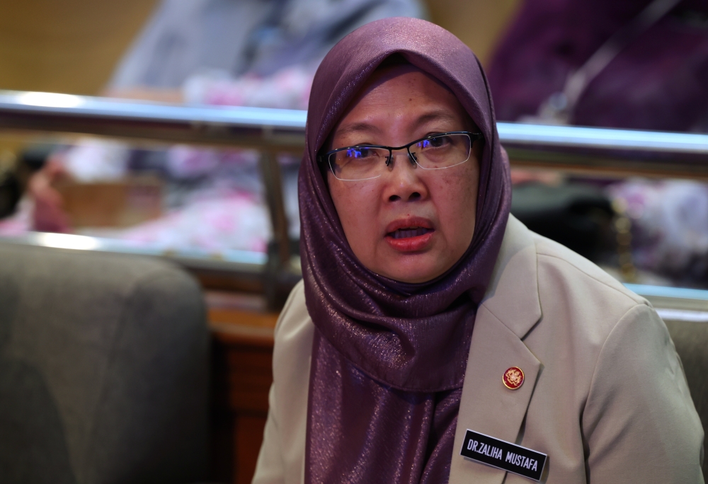 Health Minister Dr Zaliha Mustafa said it is not true that there is uncertainty regarding the timeline of when the Bill would be tabled. — Bernama pic 