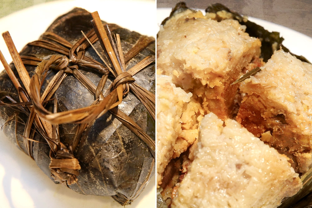 The Oriental Group of Restaurants’ premium rice dumpling stuffed with Japanese dried scallops and two salted egg yolks. — Picture by Yusof Mat Isa