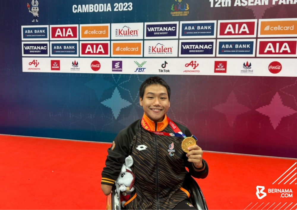 The 16-year-old, popularly known as ‘Zy’, had targeted to clock at least 3 minutes 28 seconds, a time he had set in Italy last month, but despite defending the gold medal he had won in the previous APG, he could only manage to clock 3:32.57s in a rather slow race. — Picture from Twitter/Bernama 