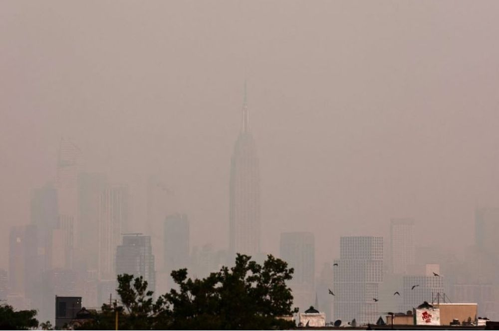 US states under air-quality alerts as Canadian smoke drifts south ...