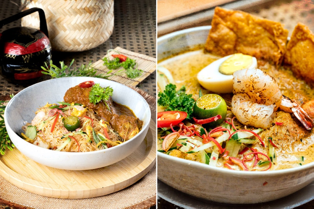 New dishes include Mee Siam (left) and Nyonya Seafood Laksa (right).