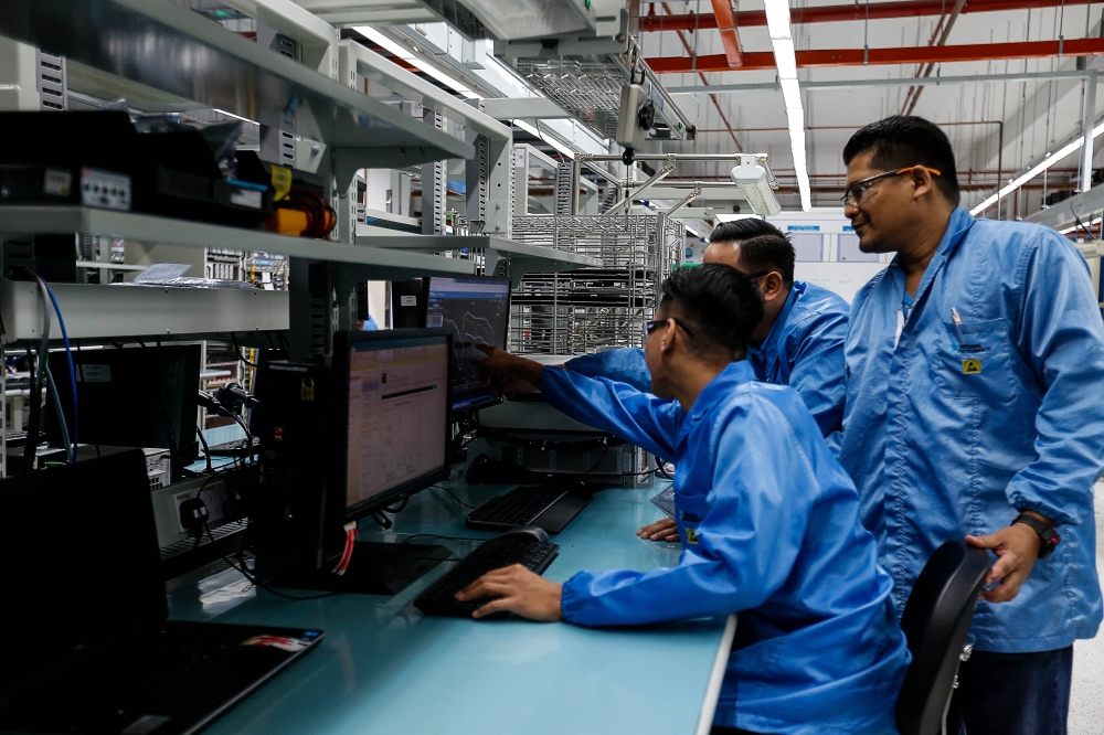 According to the Department of Statistics, the manufacturing sector sales value declined by two per cent year-on-year (y-o-y) to RM145 billion in April 2023, the lowest since May 2020. ― Picture by Sayuti Zainudin