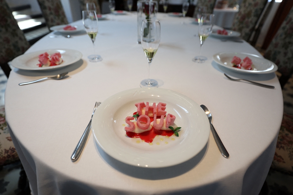 A picture taken on May 24, 2023 shows plastic reproductions of dishes at the former El Bulli restaurant transformed into ‘elBulli1846’ Museum, in Roses, near Barcelona. — AFP pic 