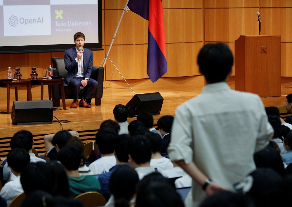 Sam Altman, CEO of ChatGPT maker OpenAI, attends an open dialogue with students at Keio University in Tokyo, Japan June 12, 2023. — Reuters pic 