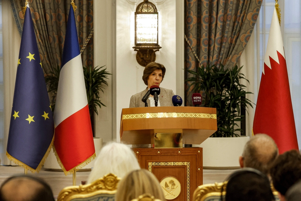 The campaign was carried out by ‘Russian actors’ with ‘state entities or entities affiliated to the Russian state’ then working to amplify its impact, according to Foreign Minister Catherine Colonna. — AFP pic