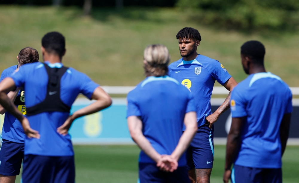 England's Tyrone Mings during a training session at St George's Park, Burton Upon Trent June 13, 2023. ― Action Images via Reuters/Jason Cairnduff