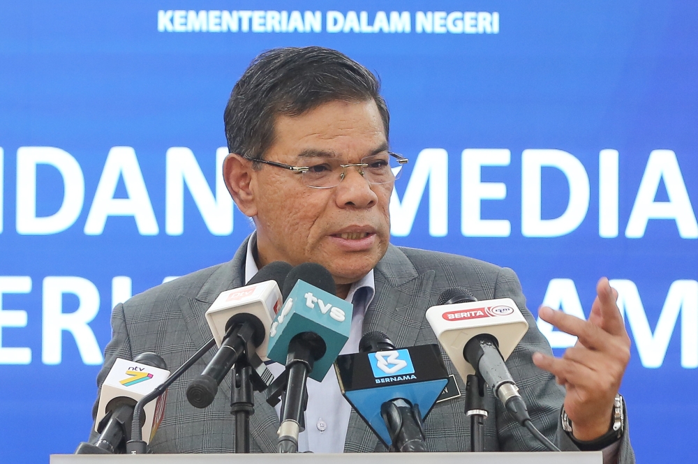 Home Minister Datuk Seri Saifuddin Nasution vows to tighten anti-trafficking laws and clamp down on corrupt officers. ― Picture by Yusof Mat Isa