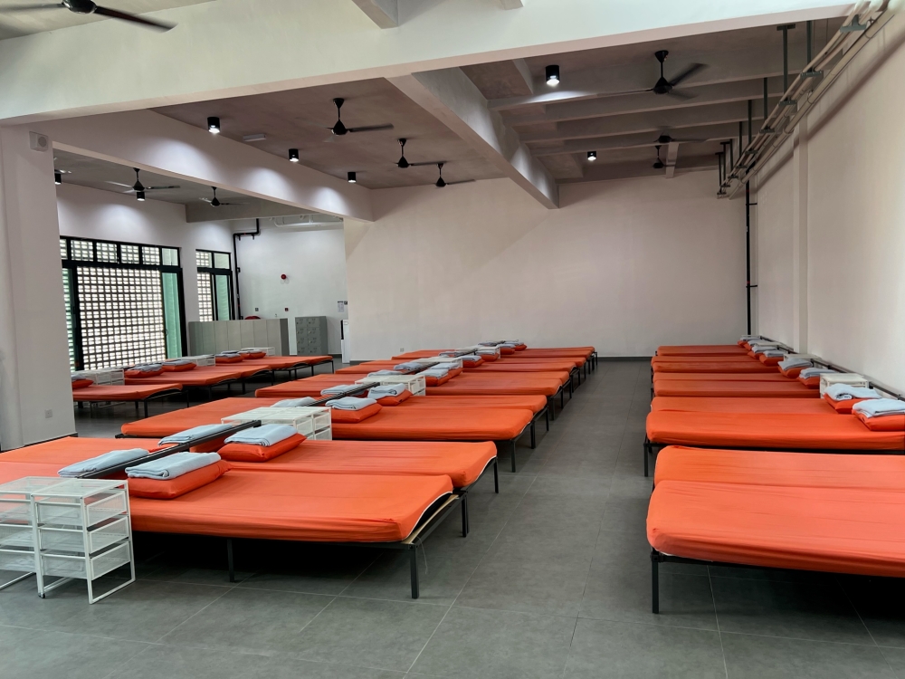 The homeless transit centre has 60 beds for men and 18 beds for women. — Picture by Opalyn Mok