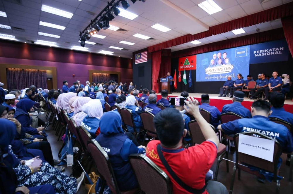 Attendees at the Perikatan Nasional convention in Penang June 17, 2023. — Picture by Opalyn Mok