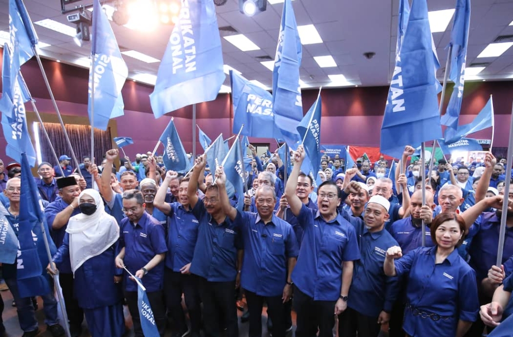 Tan Sri Muhyiddin Yassin attend the Perikatan Nasional convention in Penang June 17, 2023. — Picture by Opalyn Mok