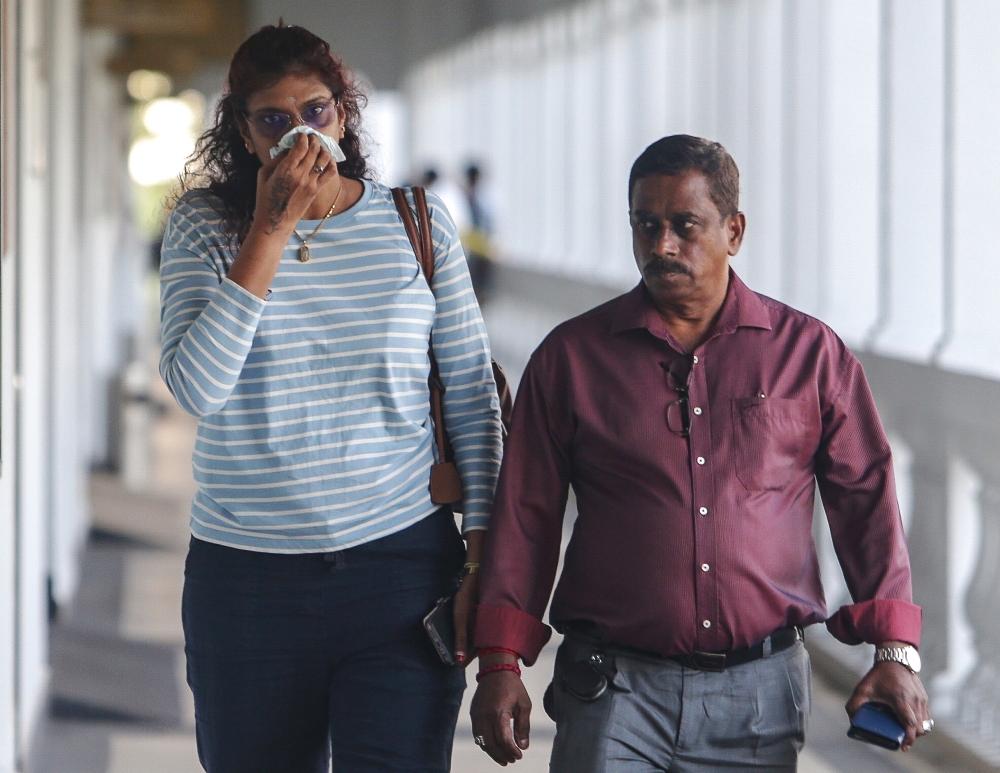 Labour supply company director S. Ratah, 54, (left) at the Kuala Lumpur Sessions Court, June 22, 2023. — Bernama pic 