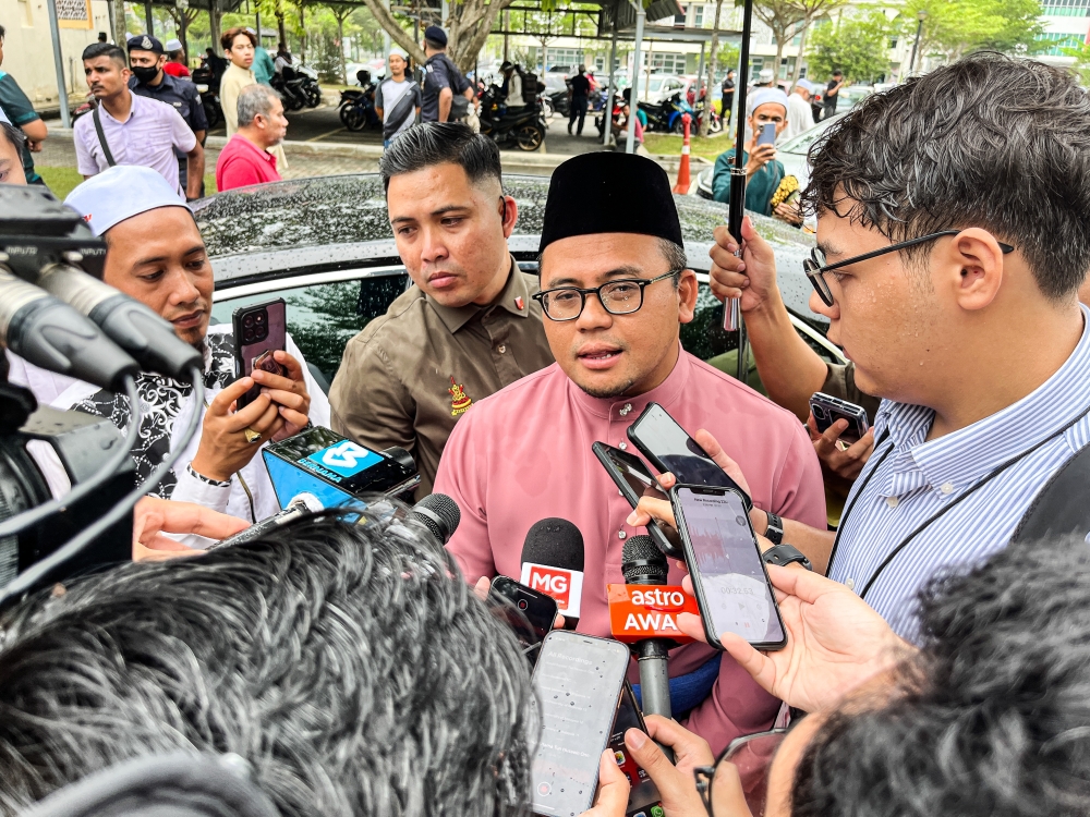 Selangor Menteri Besar Datuk Seri Amirudin Shari speaks to the press after Friday prayers at Taman Tun Hussein Onn Mosque in Cheras June 23, 2023. — Picture by Sayuti Zainudin