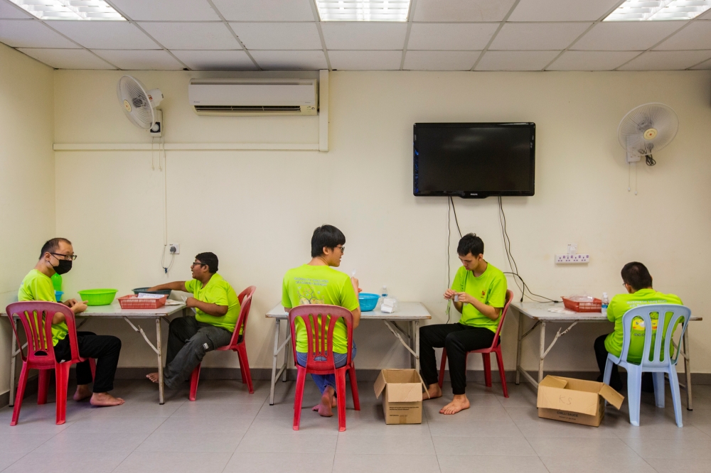Students with learning disabilities at Beautiful Gate Foundation Puchong centre. — Picture by Hari Anggara 