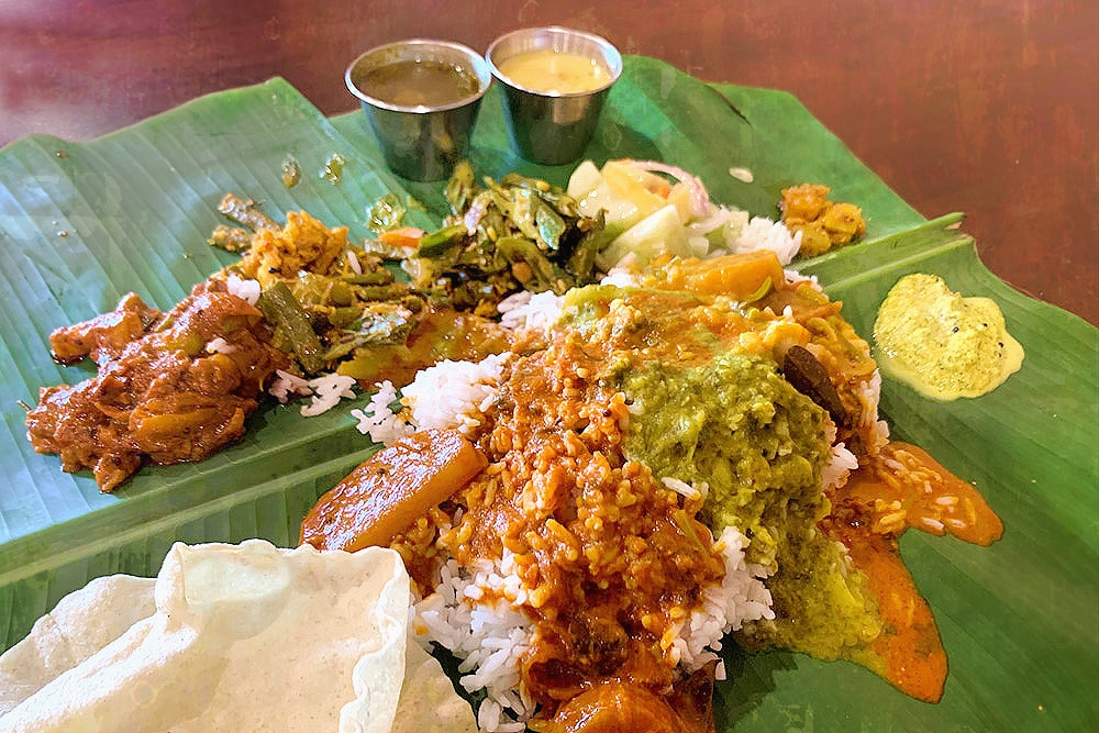 Banana leaf rice is the perfect lunch after a long and busy morning. — Pictures by Kenny Mah