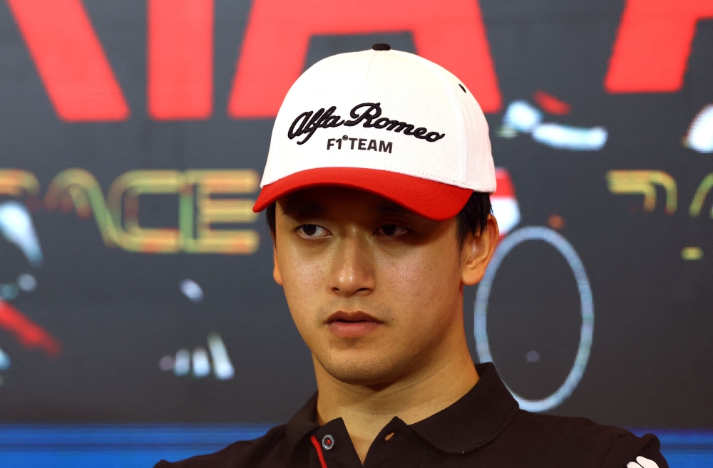 Alfa Romeo's Guanyu Zhou during the press conference in Spielberg June 29, 2023. — Reuters pic