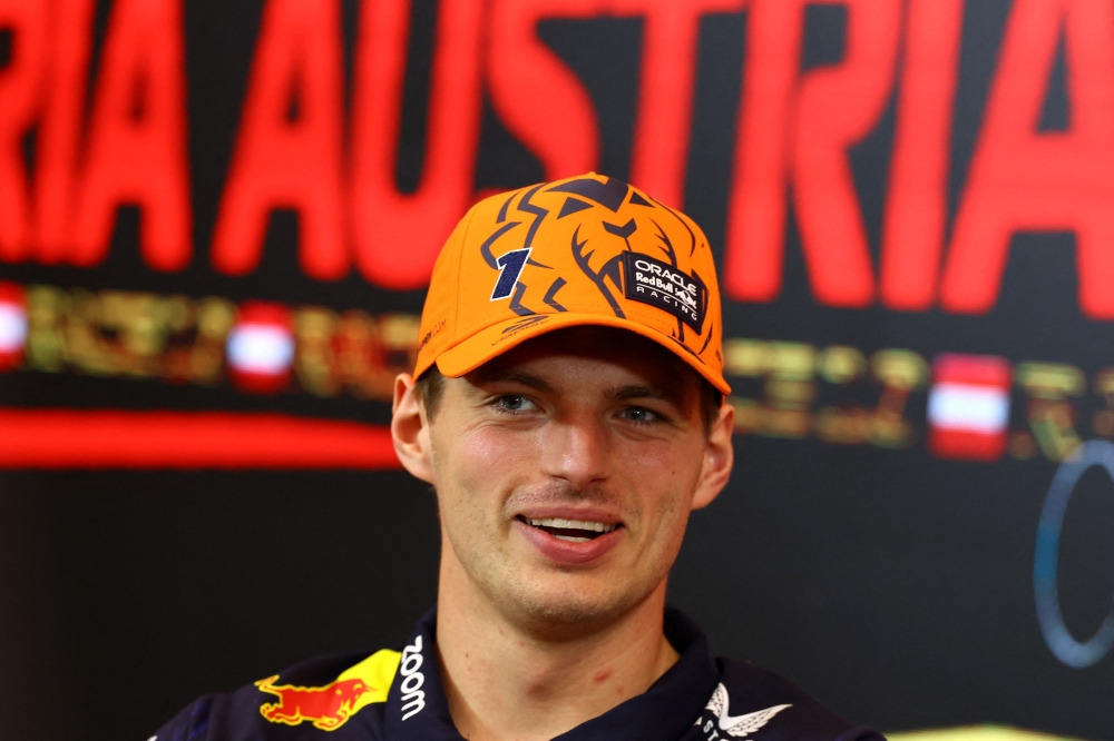 Red Bull's Max Verstappen during the press conference. — Reuters pic