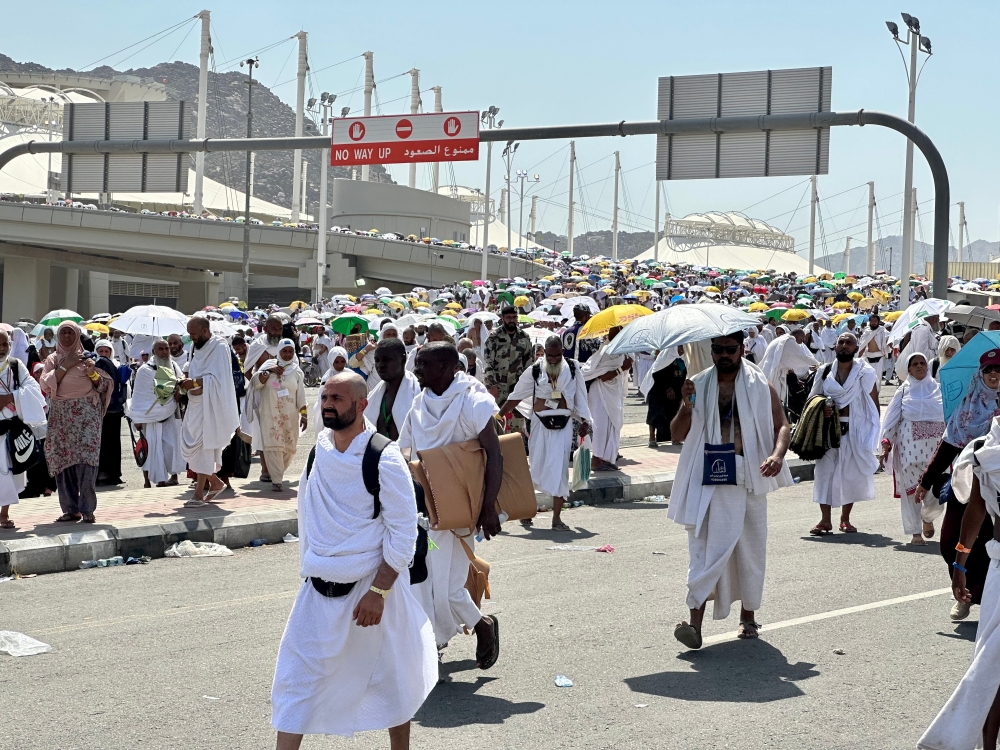 Haj pilgrims are seen in Mina June 28, 2023. ― Bernama pic