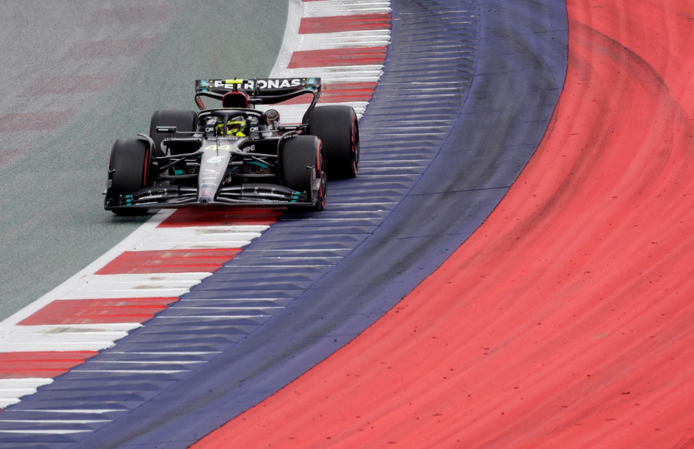 Mercedes’ Lewis Hamilton during qualifying at Red Bull Ring, Spielberg, Austria, June 30, 2023. — Reuters pic 