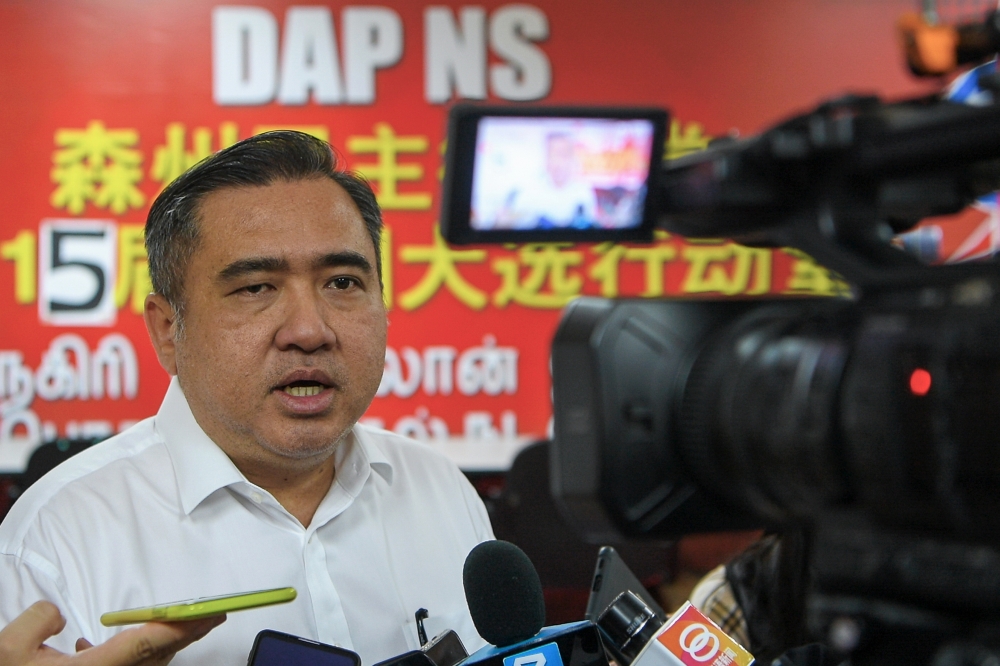 Negeri Sembilan DAP Chairman, Anthony Loke Siew Fook holding a press conference after chairing the DAP State Committee Meeting at DAP Headquarters in Seremban, July 1, 2023. — Bernama pic