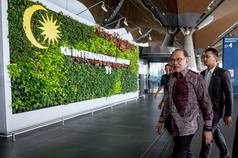 Prime Minister Datuk Seri Anwar Ibrahim arrives at the Kuala Lumpur International Airport for a surprise visit July 2, 2023. — Picture courtesy of Prime Minister’s Office