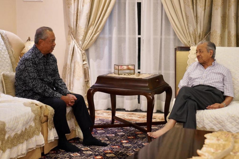 The former PM said he met with his immediate predecessor in a ‘respectful and cordial’ meeting yesterday, during which they came to the agreement. — Picture from Facebook/Muhyiddin Yassin 