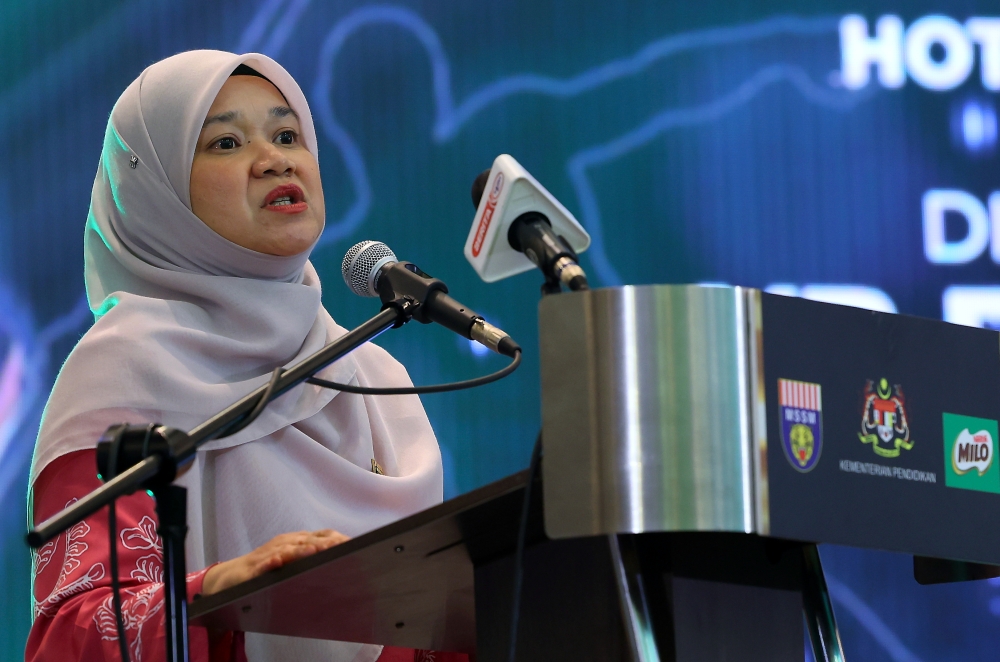 Education Minister Fadhlina Sidek said the ministry was working with authorities to investigate the veracity of claims of bullying at the school. — Bernama pic
